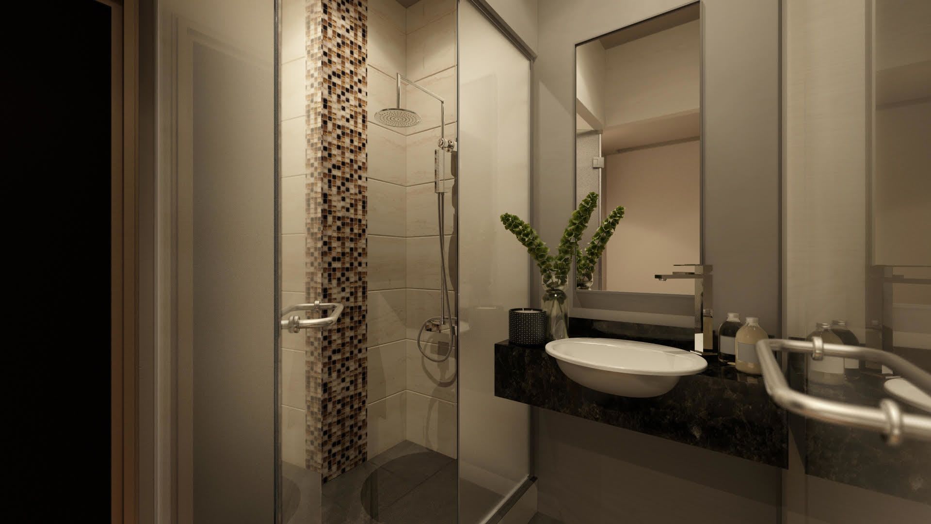 room, 1 queen bed, no windows | bathroom | shower, free toiletries, hair dryer, towels