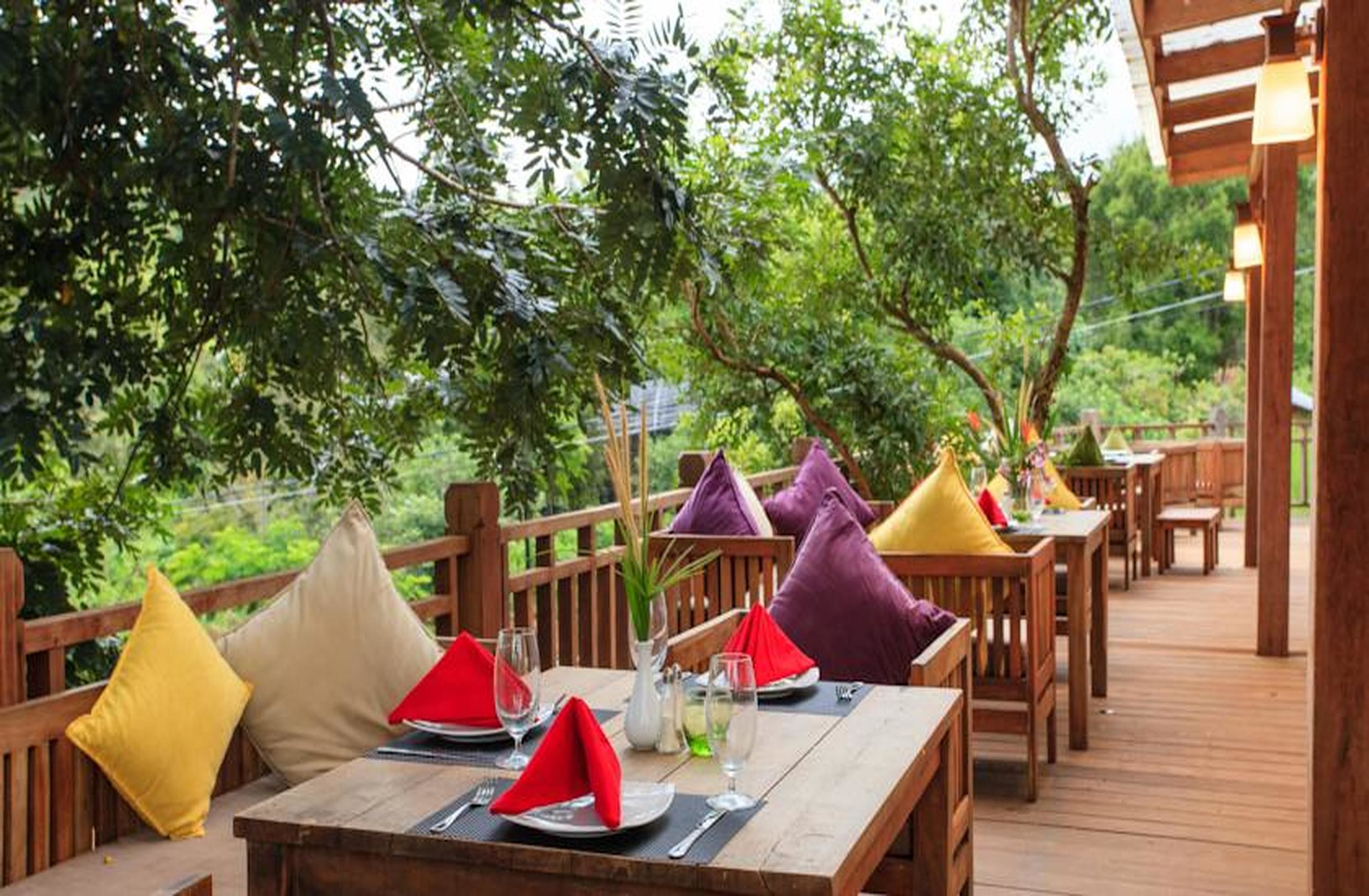 breakfast, lunch served; local and international cuisine, garden views