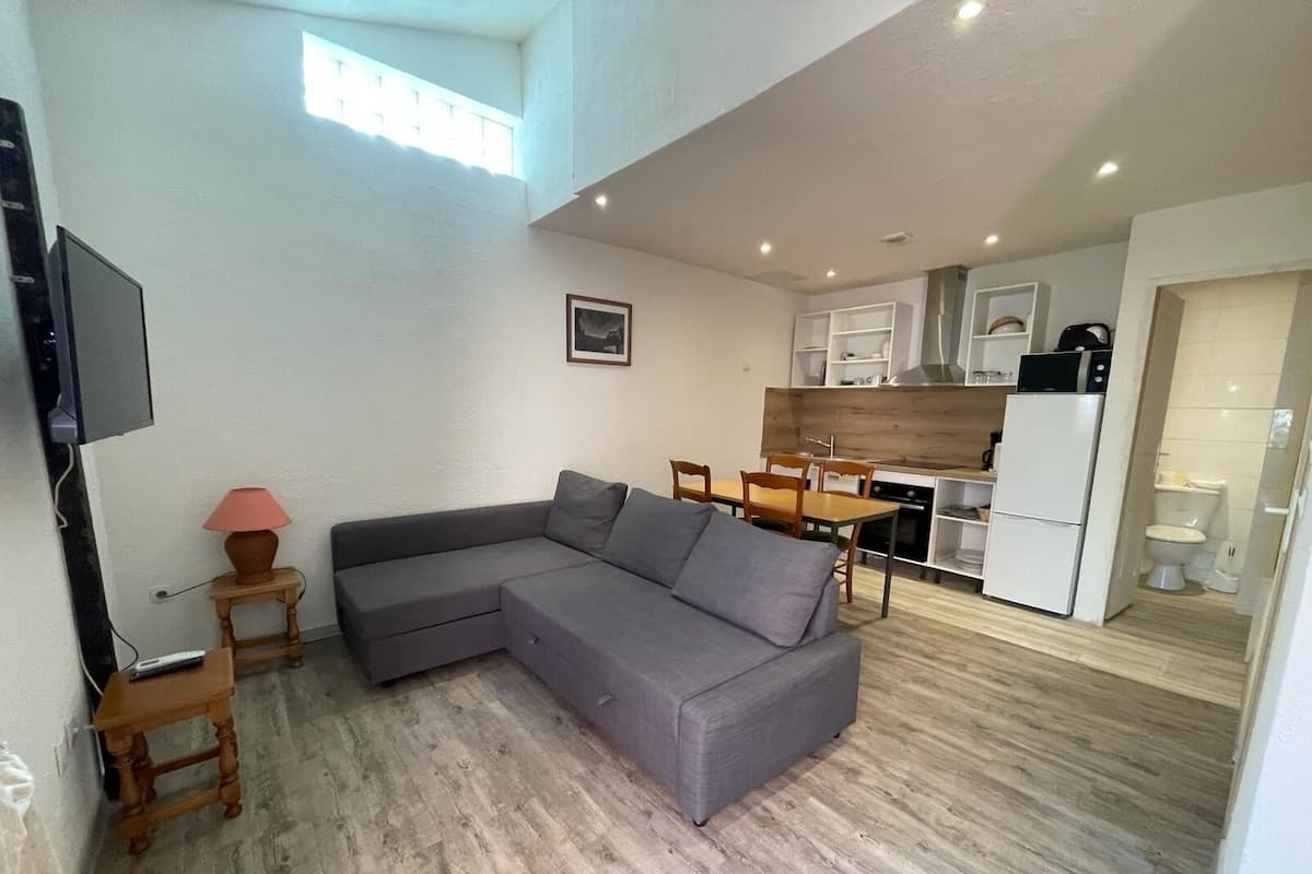 Classic-Studiosuite, Terrasse | Wohnbereich | Flachbildfernseher