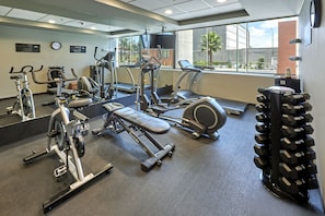 Stay fit with our well-equipped gym featuring treadmills, elliptical trainers, and weight machines.
