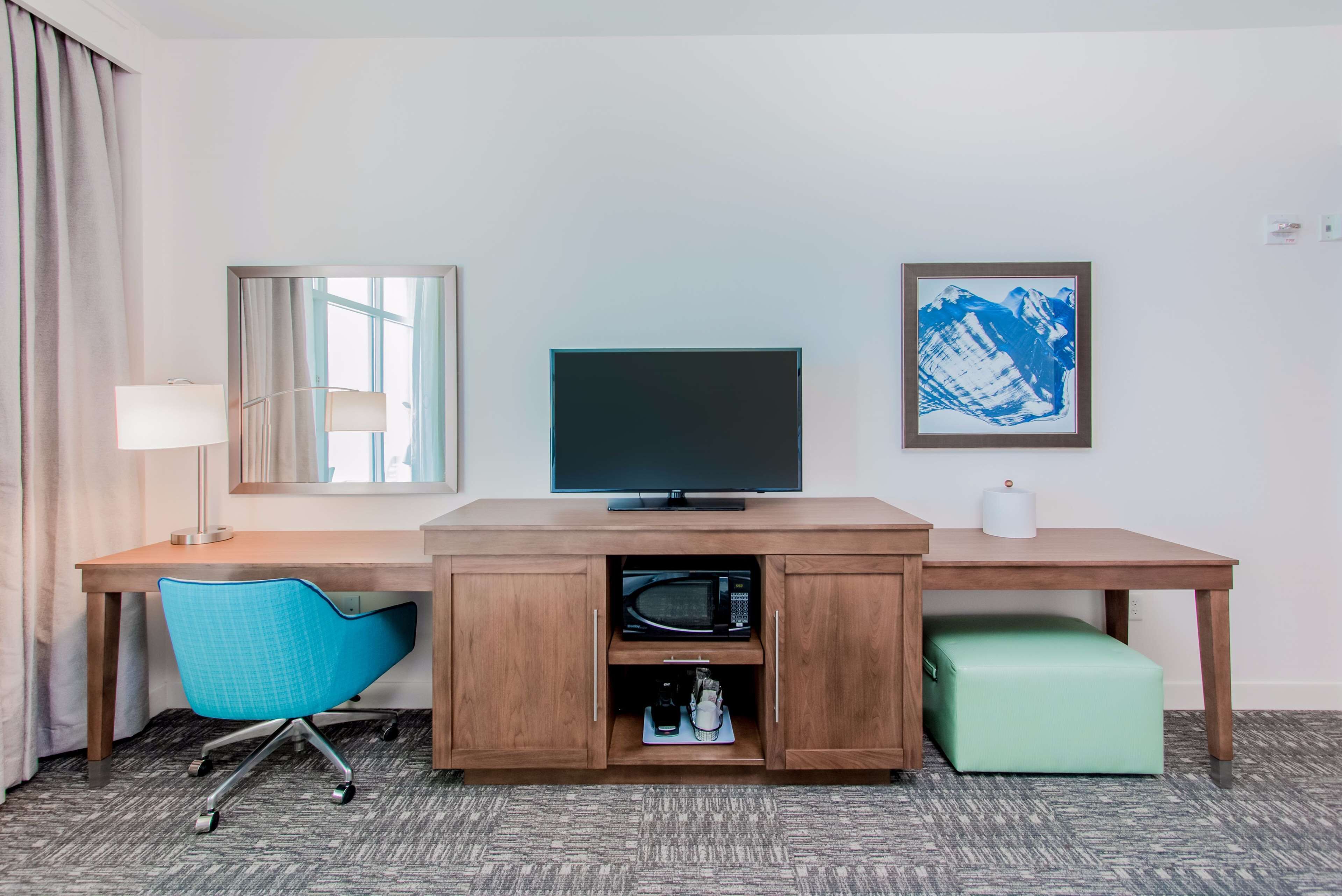 room, 2 queen beds, balcony | desk, laptop workspace, blackout curtains, soundproofing