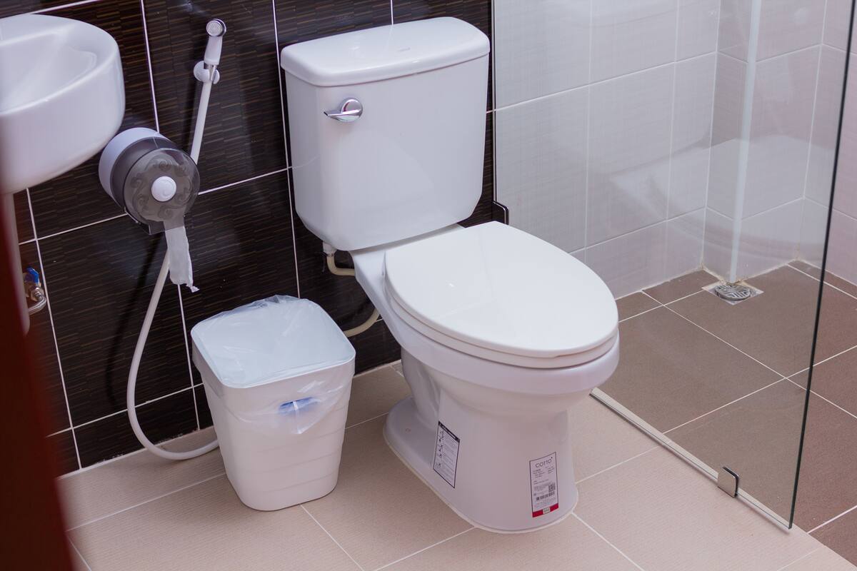 shower, free toiletries, bidet, towels