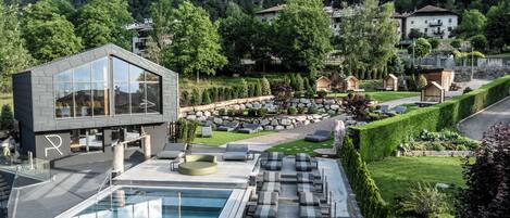 Indoor pool, 2 outdoor pools, open 9:00 AM to 8:00 PM, sun loungers