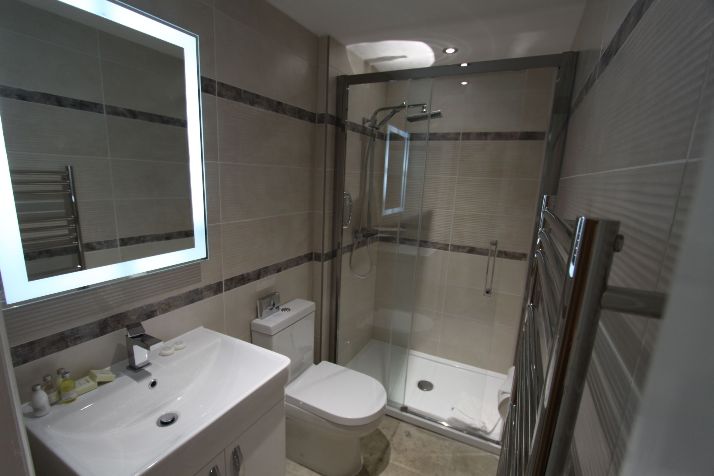 free toiletries, hair dryer, bathrobes, slippers