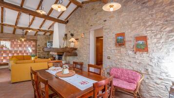 Panoramic Apartment, 2 Bedrooms | Living room | Flat-screen TV, fireplace