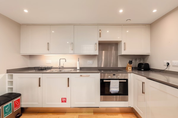 Apartamento, 1 habitación | Cocina privada | Frigorífico, microondas, horno y placa de cocina