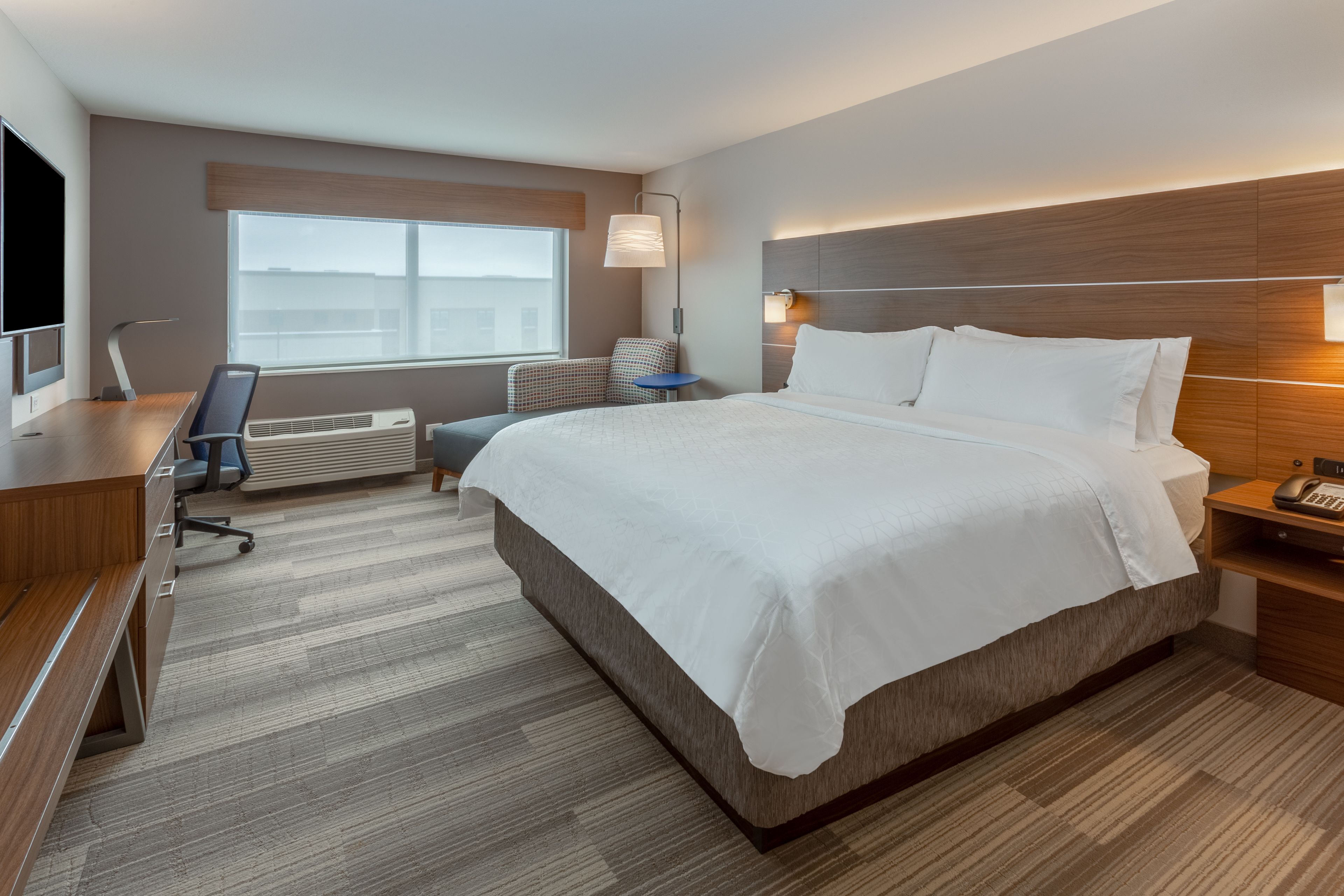 In-room safe, desk, laptop workspace, blackout curtains