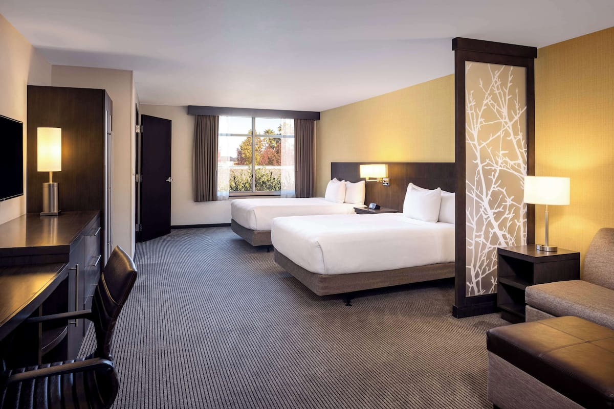 room, multiple beds, accessible, bathtub (2 queen & 1 sofa bed) | in-room safe, desk, blackout curtains, iron/ironing board