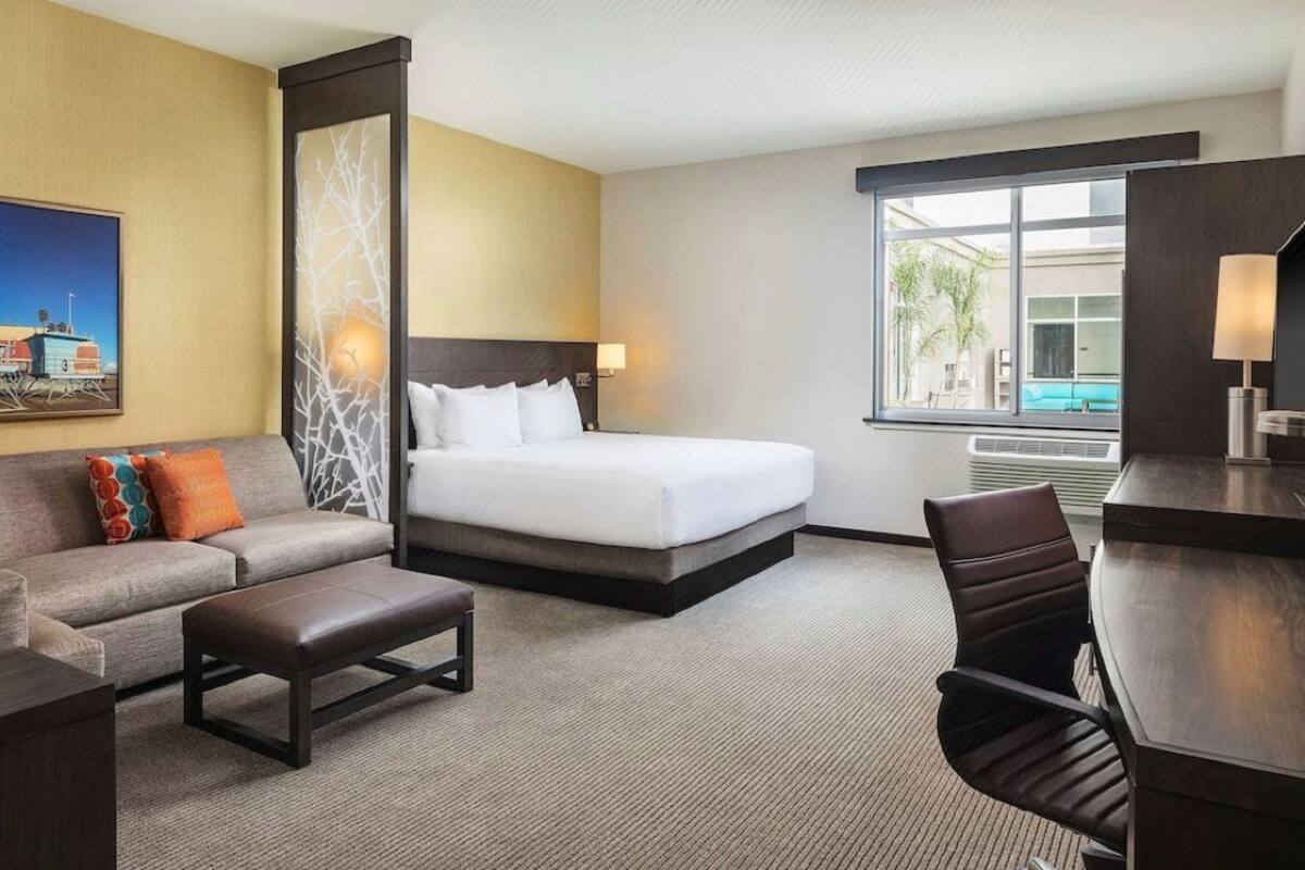 In-room safe, desk, laptop workspace, blackout drapes