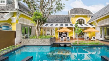 Vila, 3 quartos, para não fumantes, vista para o jardim (Private Pool) | 1 quarto, roupas de cama premium, camas com colchões pillow-top