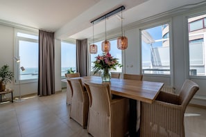 Penthouse, 3 Bedrooms, Sea View | Living area | Flat-screen TV