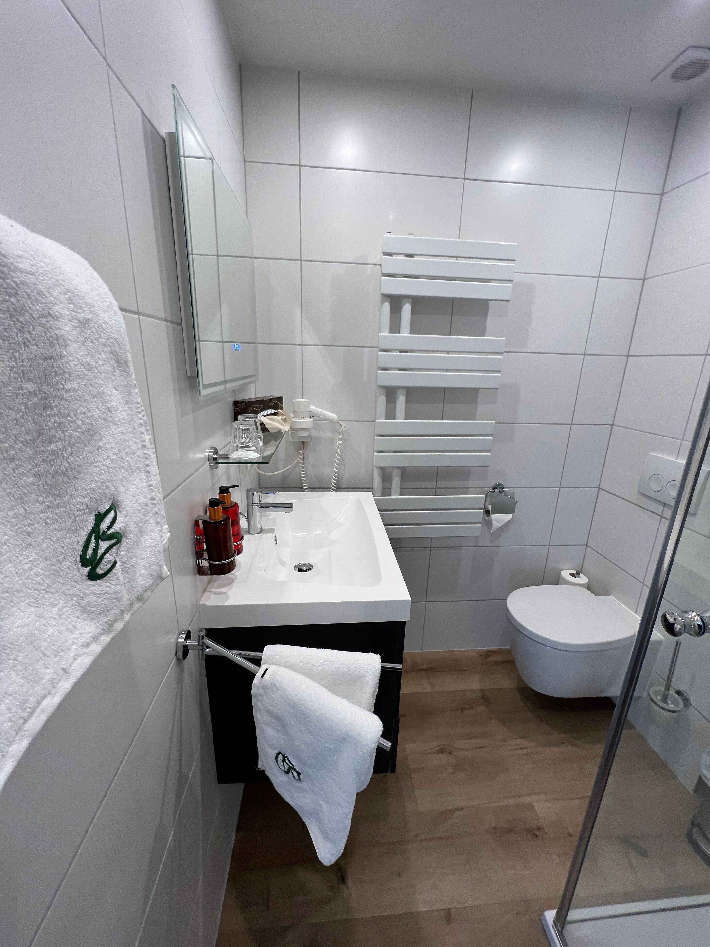 double room, 1 bedroom, balcony, mountain view | bathroom | free toiletries, hair dryer, towels, soap