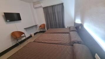 Desk, rollaway beds