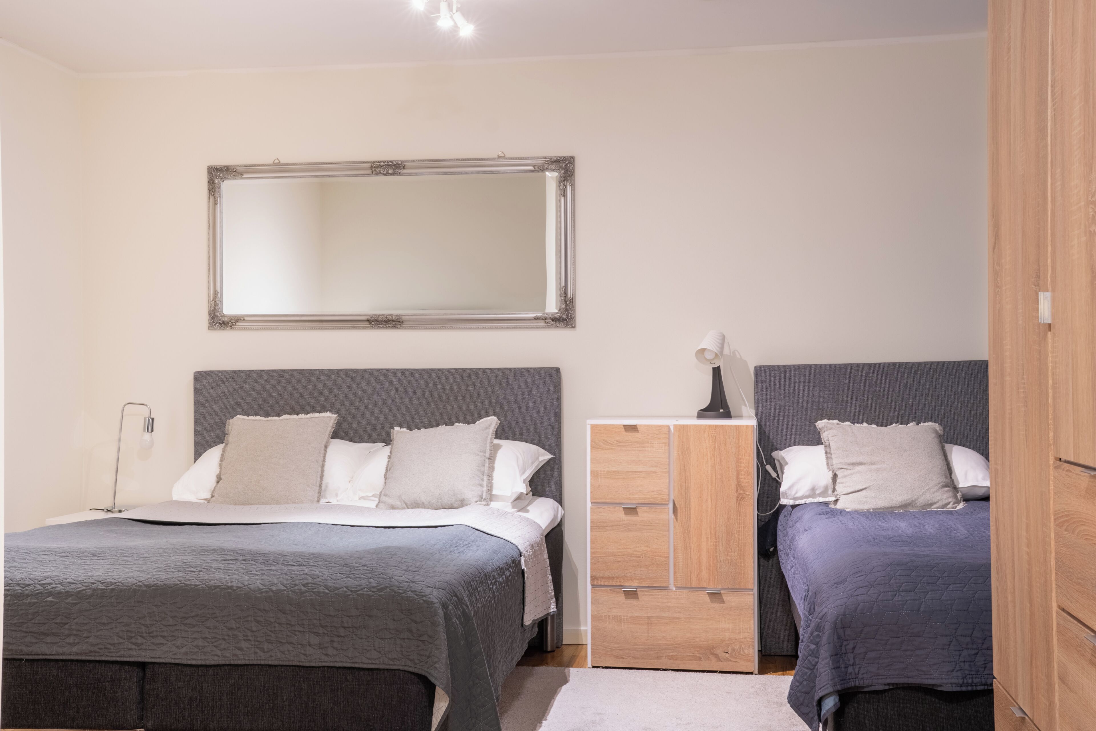 Triple Room, No Windows | Desk, blackout drapes, free WiFi, bed sheets