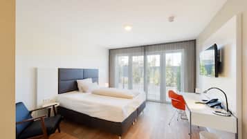 Habitación superior | 1 dormitorio, ropa de cama hipoalergénica, caja fuerte y escritorio