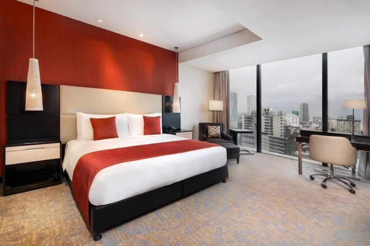 1 kamar tidur, seprai premium, minibar, dan brankas