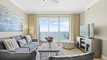 Condo, 2 Bedrooms, Ocean View (1504) | Living area | TV