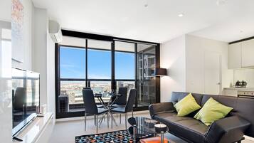 Deluxe Two Bedroom Apartment | Individually furnished, iron/ironing board, free WiFi, bed sheets