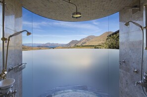 Premier Suite, 1 King Bed, Bathtub, Lake View | Bathroom shower