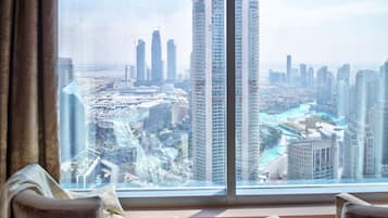 Apartamento panorâmico, 2 quartos, vista para a cidade | Vista do quarto