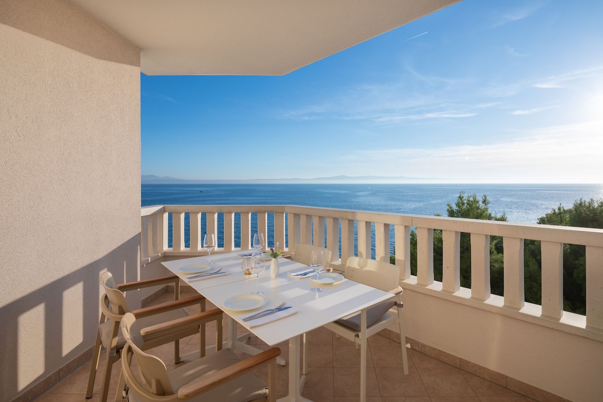 Appartamento, 1 camera da letto, balcone, vista mare | Balcone
