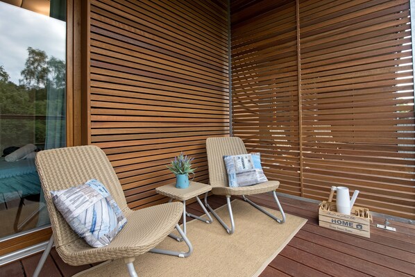 Comfort-Suite, 1 Schlafzimmer, Balkon, am Strand | Balkon