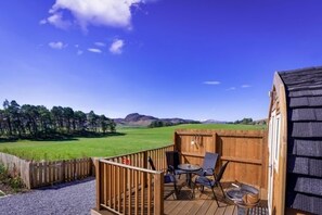Deluxe-Chalet, 1 Schlafzimmer, Küche, Bergblick | Terrasse/Patio