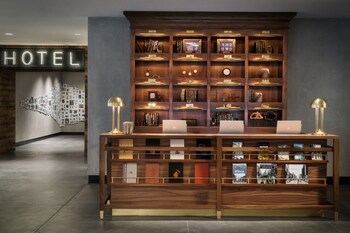 Reception area at The Maven Hotel at Dairy Block