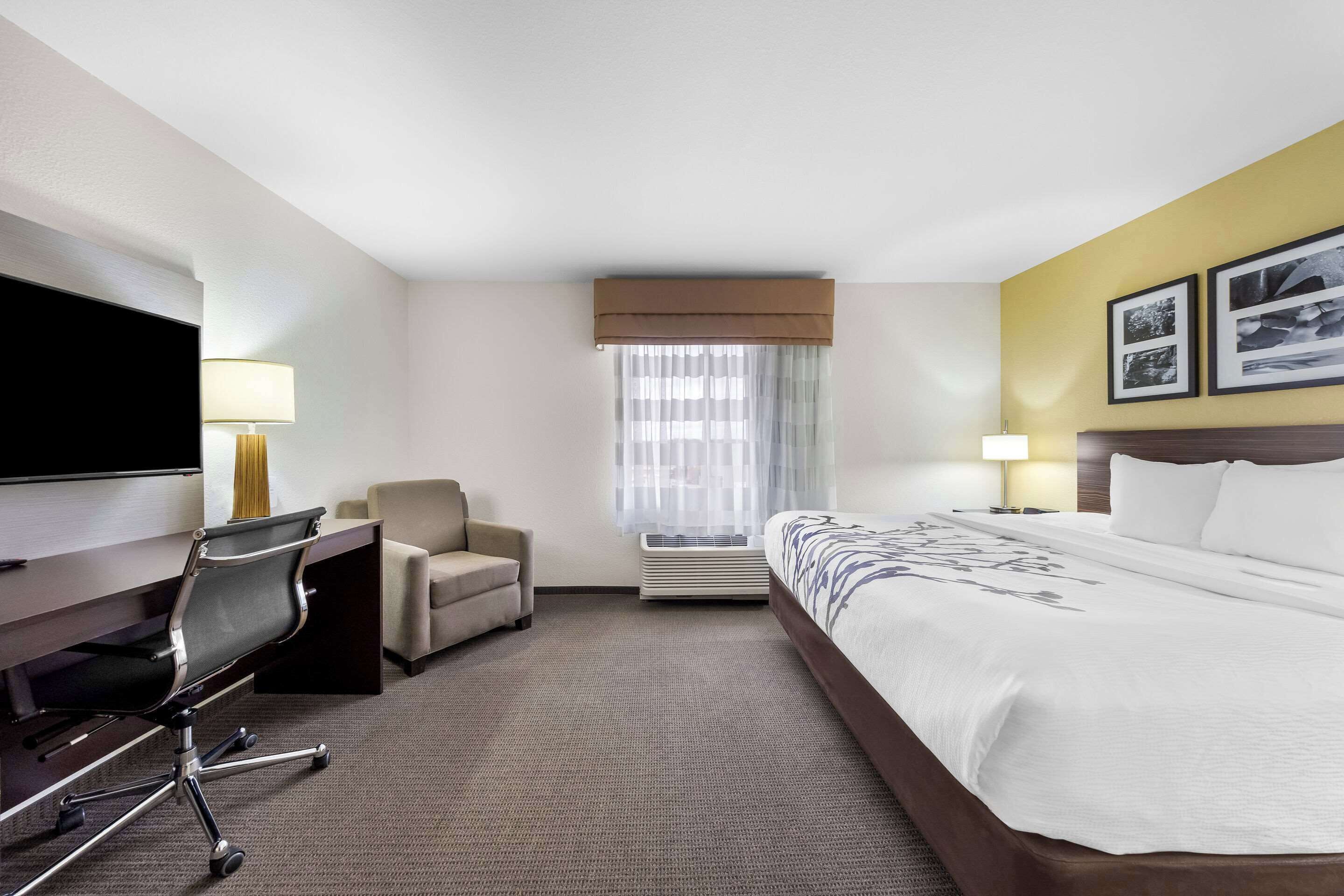 standard room, 1 king bed, non smoking | premium bedding, desk, blackout curtains, iron/ironing board