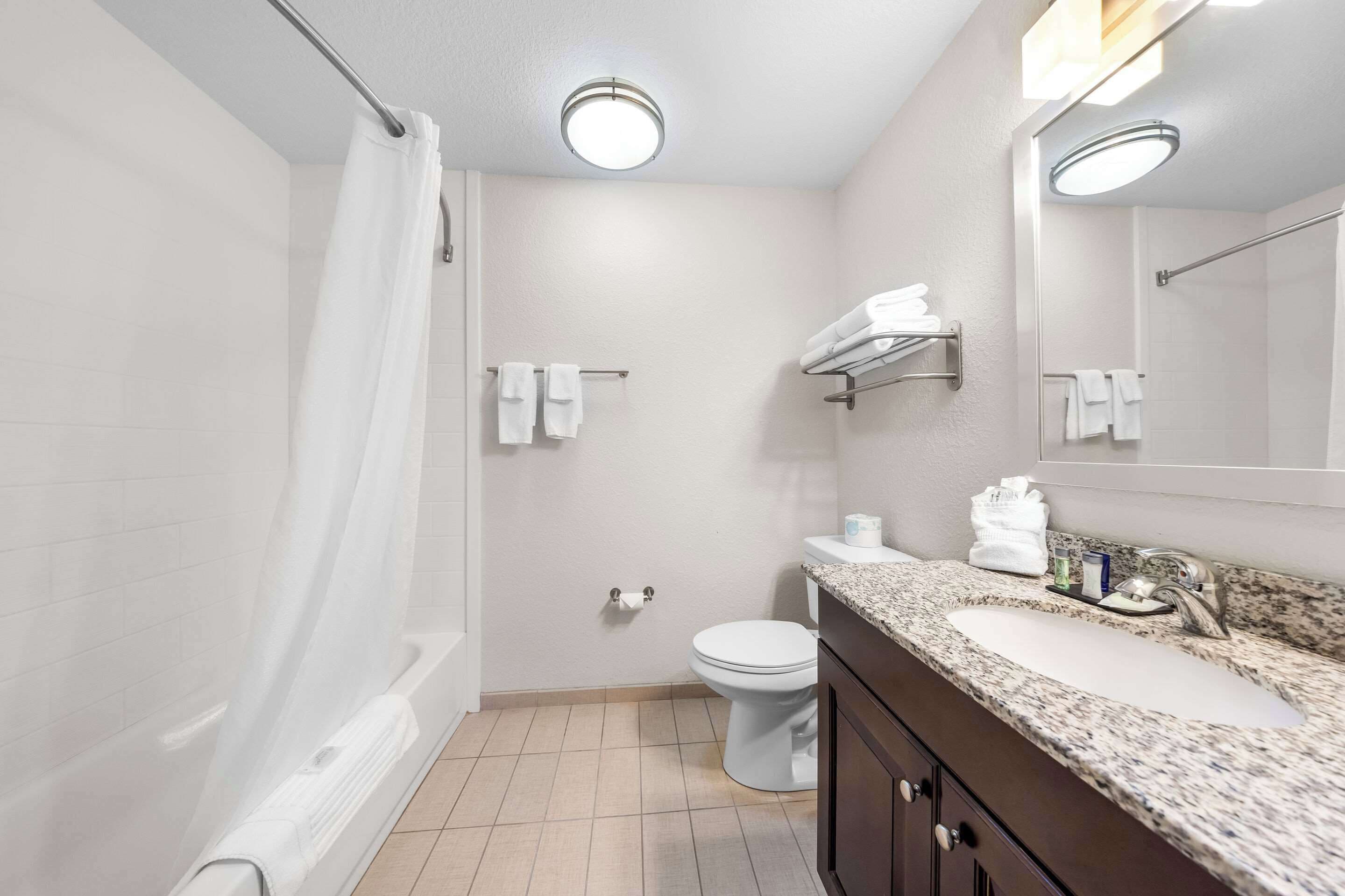 free toiletries, hair dryer, towels