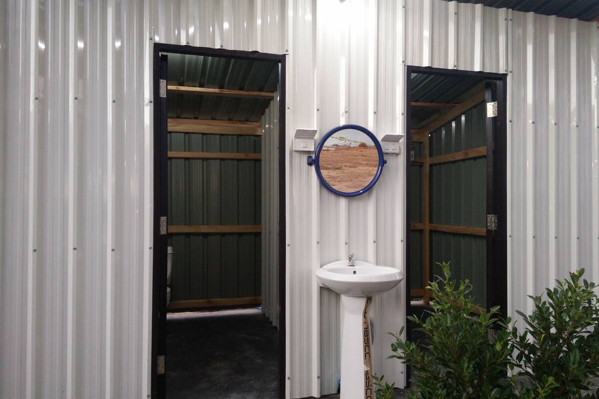 private tent - shared bathroom | bathroom | free toiletries, hair dryer, towels, soap