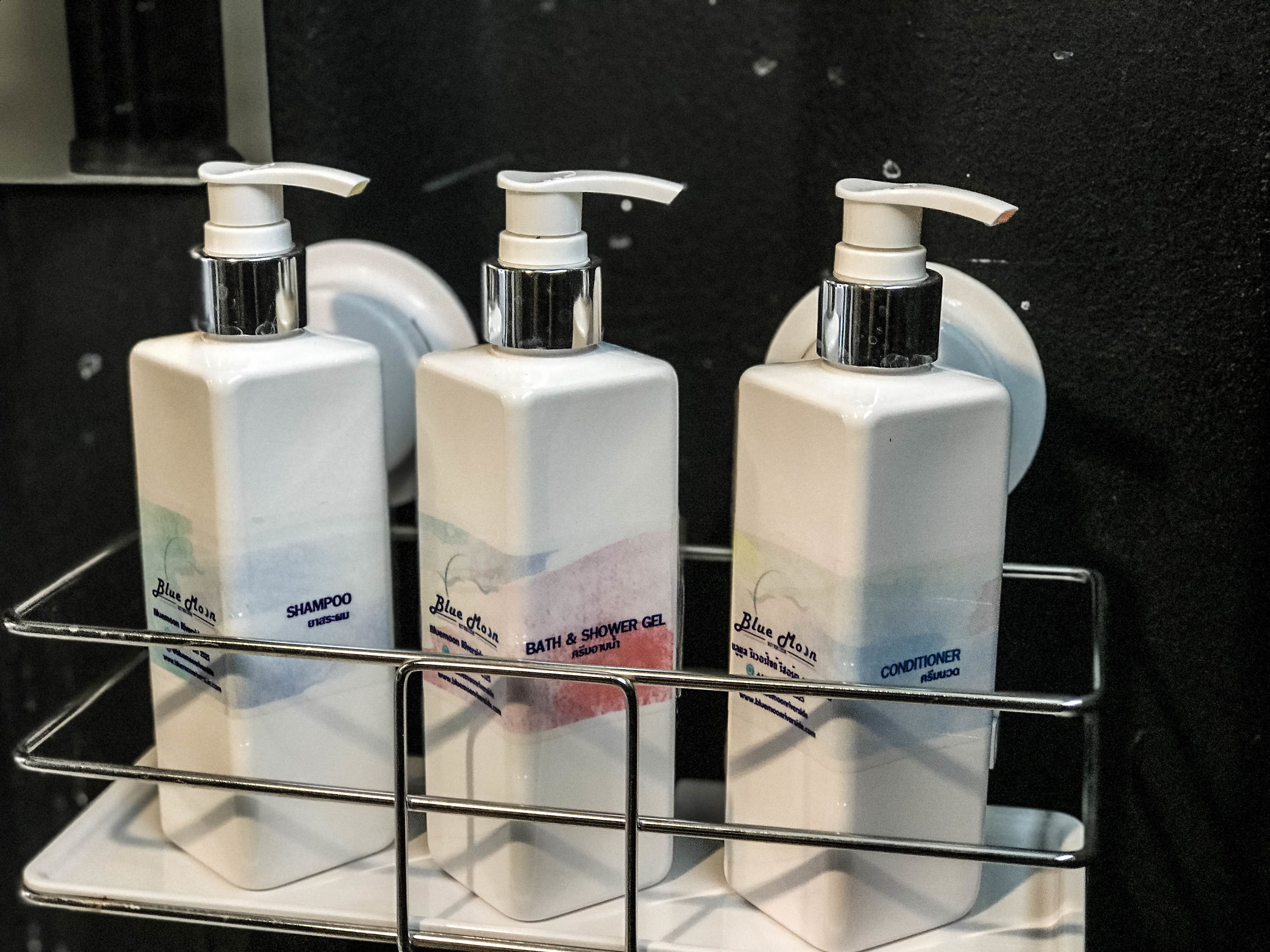 cozy container  | bathroom amenities | free toiletries, hair dryer, towels, soap