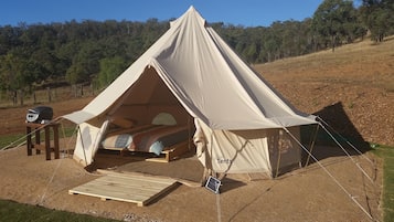 Luxury Tent | Premium bedding, free cots/infant beds, bed sheets