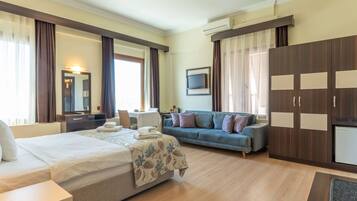 In-room safe, desk, iron/ironing board, free cribs/infant beds