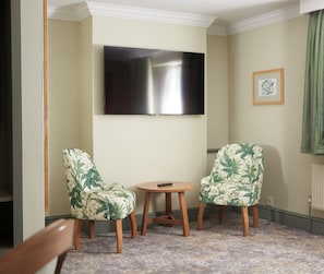 Family Room | Desk, iron/ironing board, bed sheets - The Governors' House by Greene King Inns (Cheadle)
