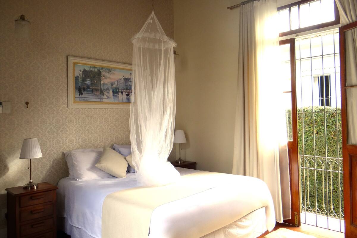 Romantic Double Room, 1 Bedroom, Garden View, Garden Area | Minibar, blackout drapes, iron/ironing board (on request), WiFi (free)