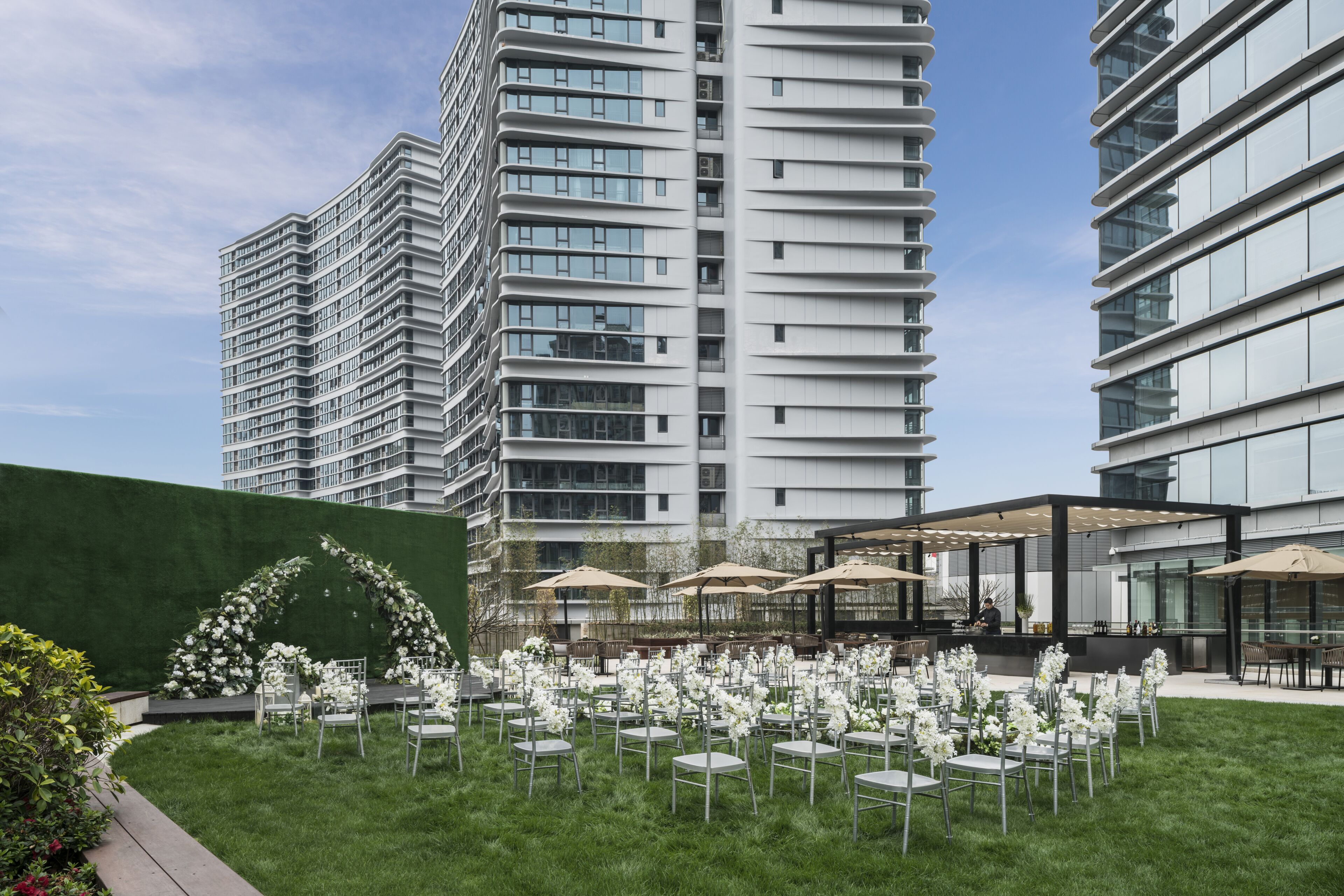 outdoor wedding area