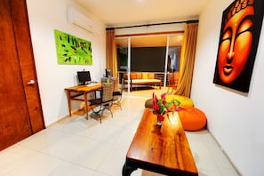 Suite Deluxe, 1 chambre, accès piscine, dans la tour (Quadruple)
