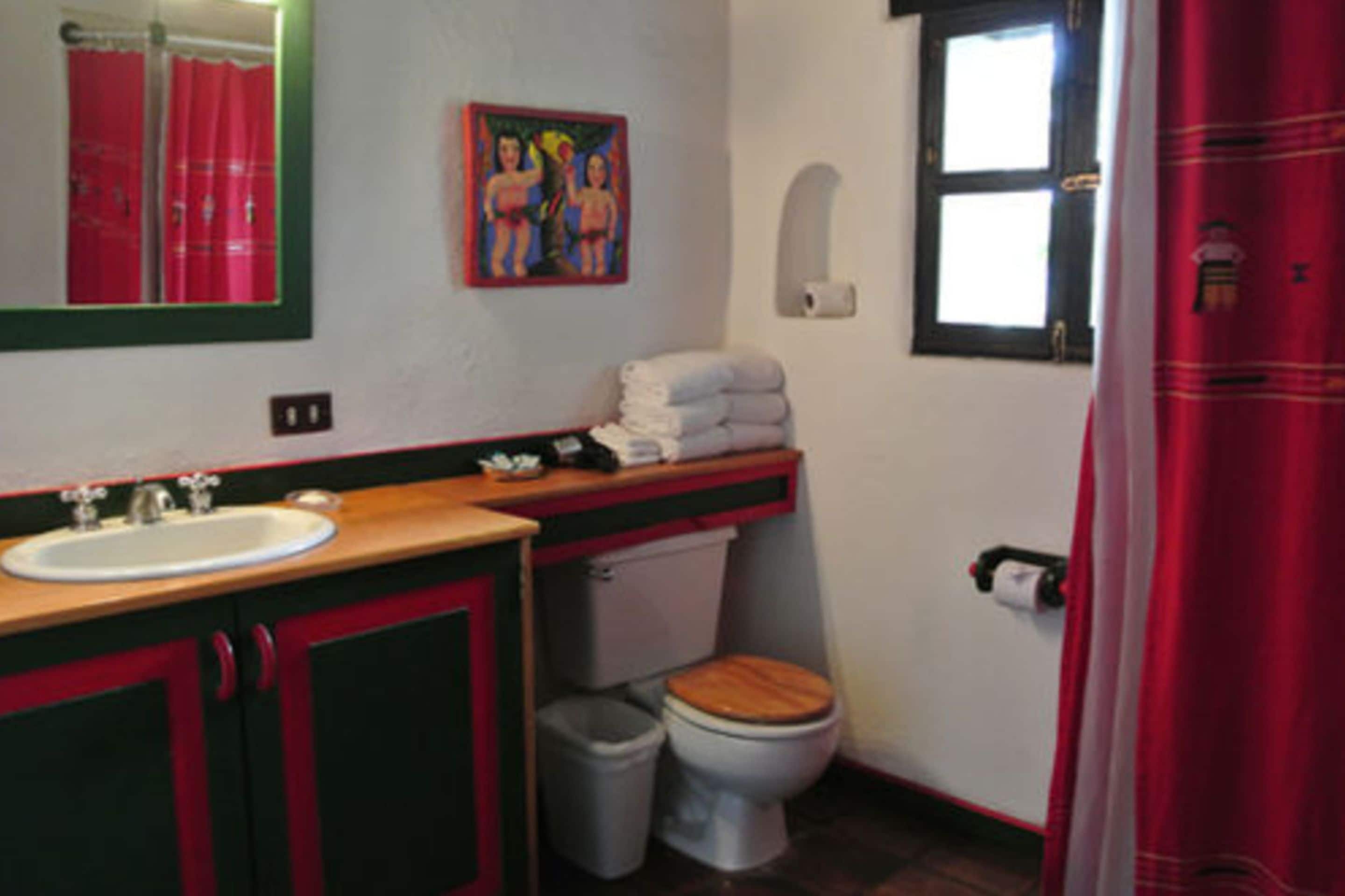 family townhome | bathroom | shower, free toiletries, hair dryer, towels