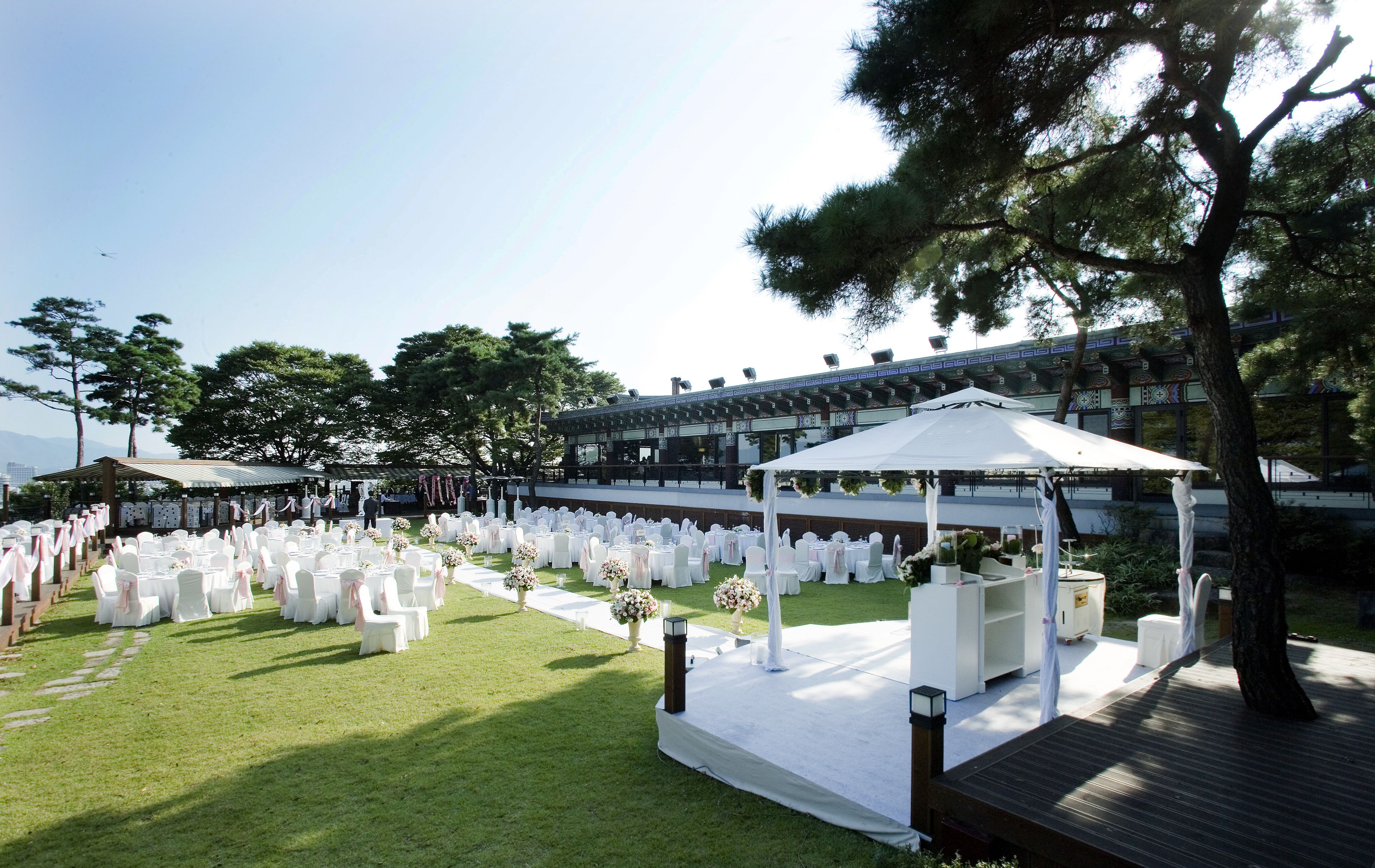 outdoor wedding area