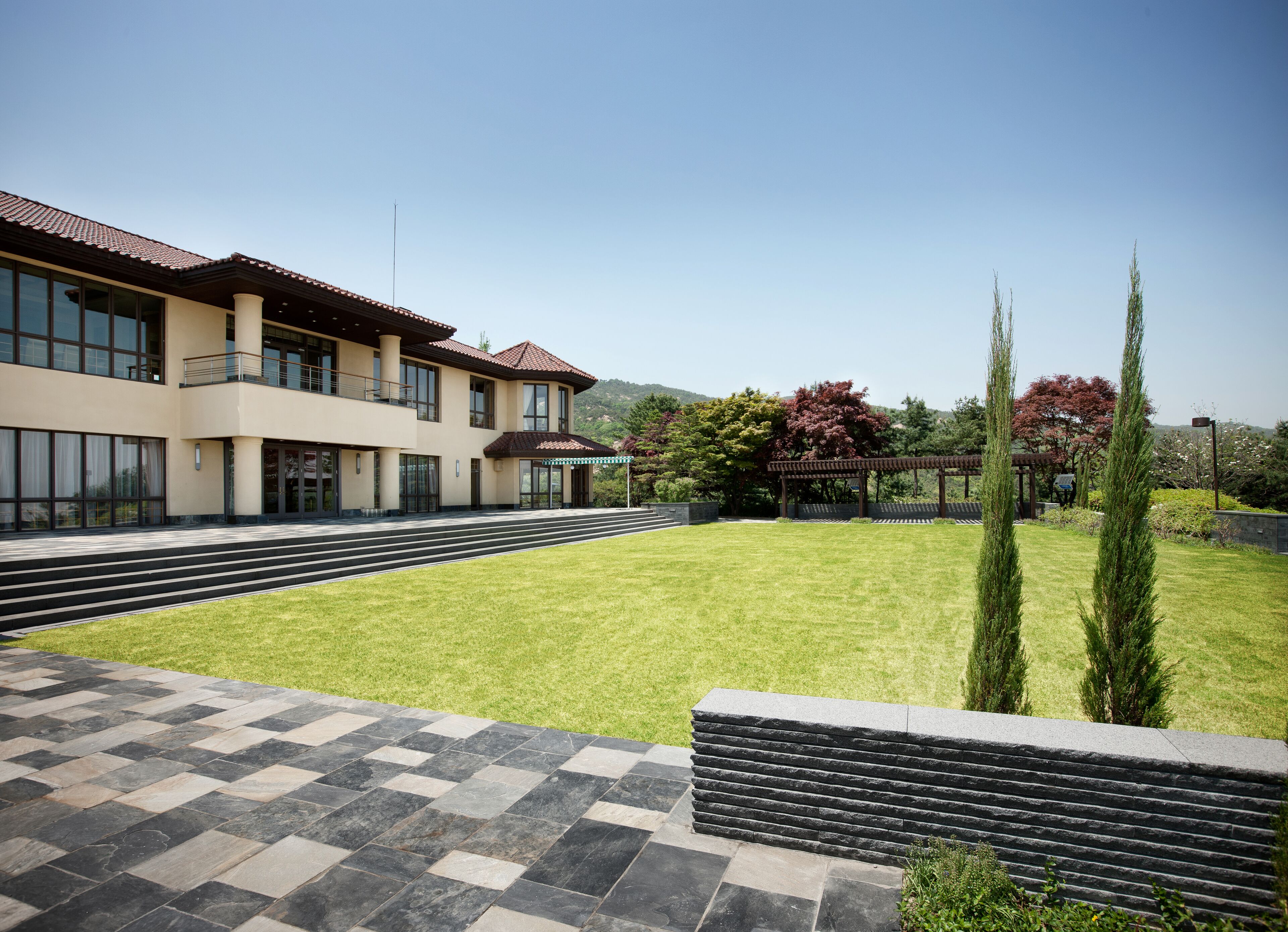 Outdoor banquet area