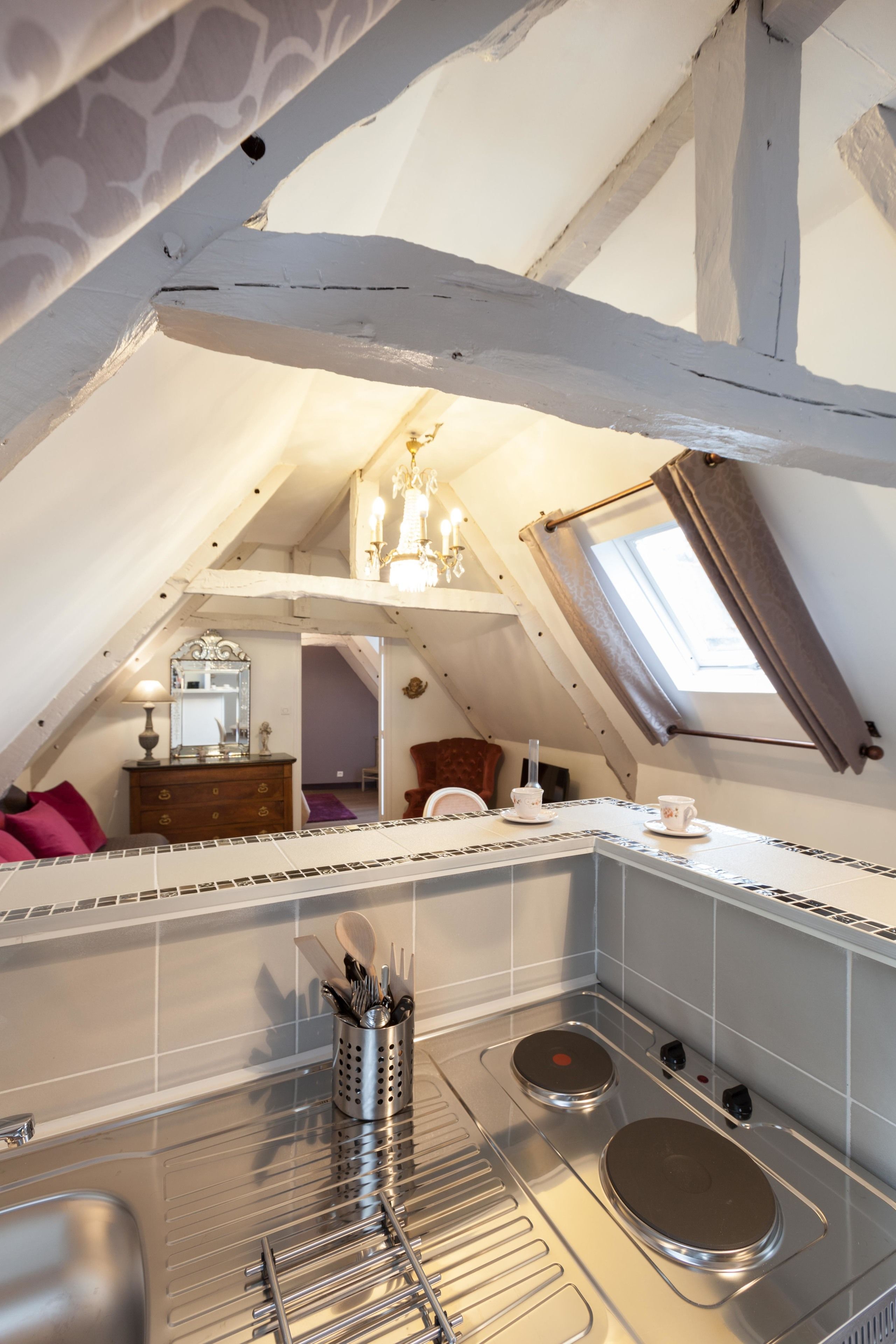 Apartment (La Belle epoque) | Private kitchenette | Fridge, microwave, stovetop, coffee/tea maker