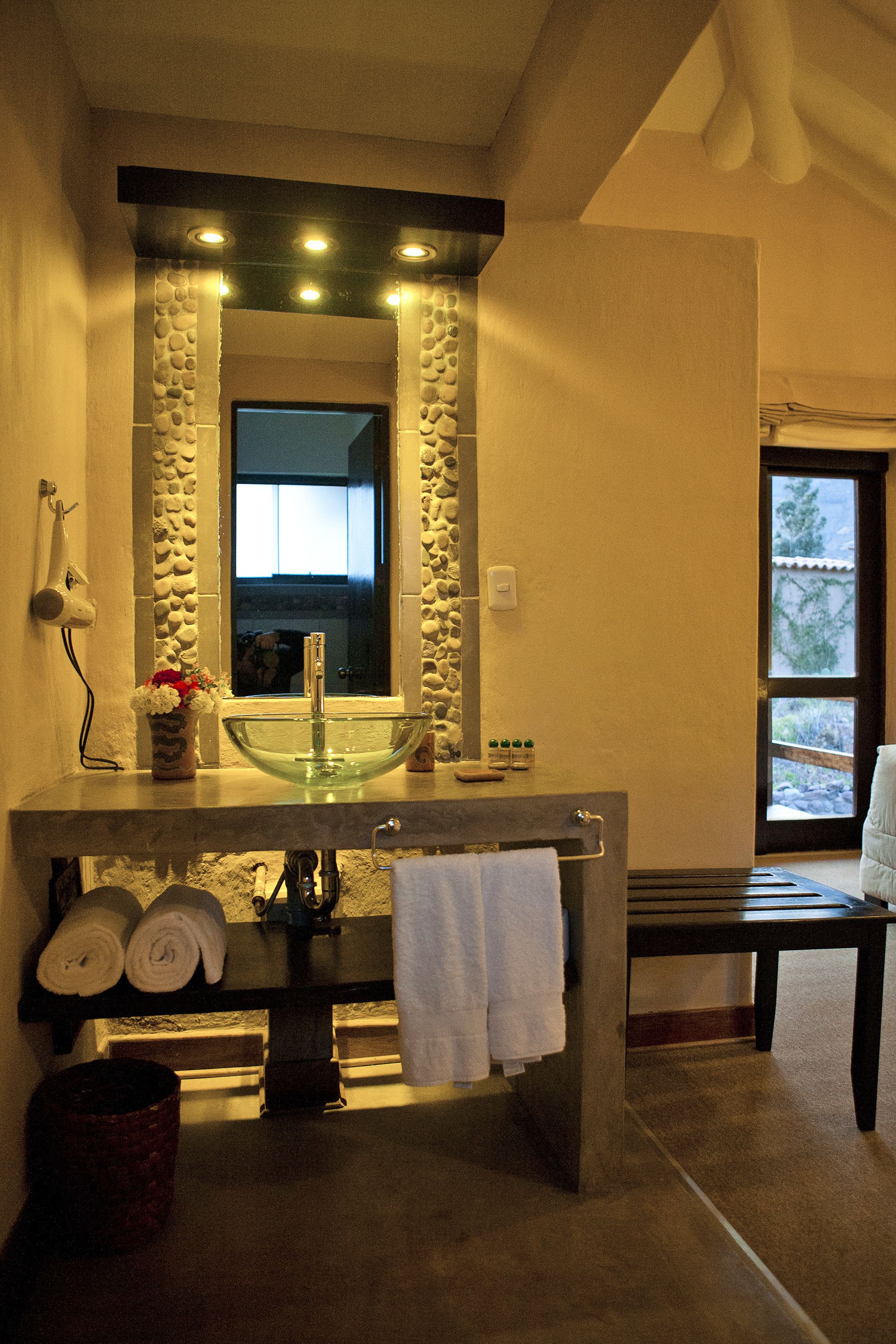 triple room | bathroom | hair dryer, towels