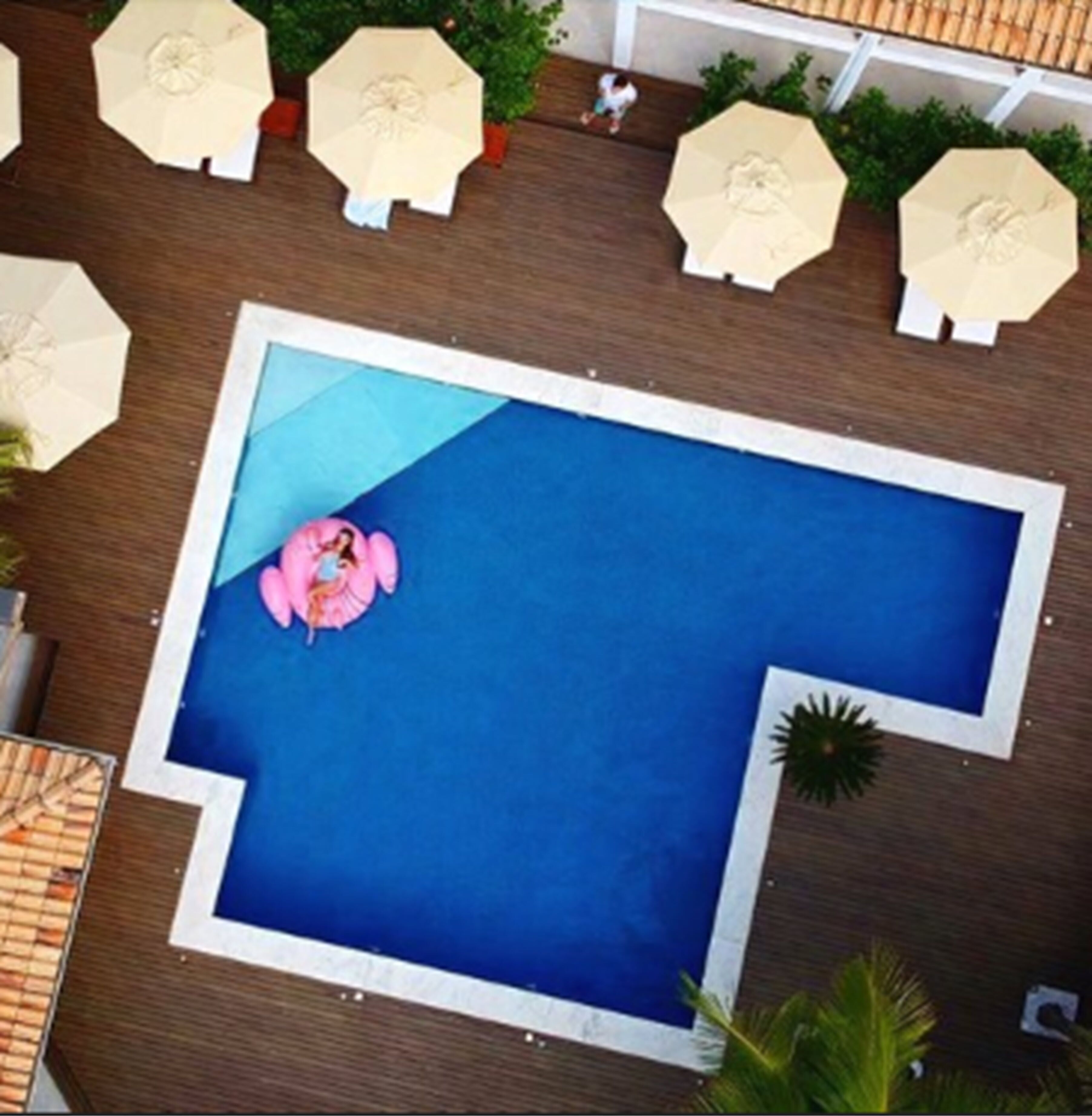 Indoor pool, outdoor pool, pool umbrellas, sun loungers