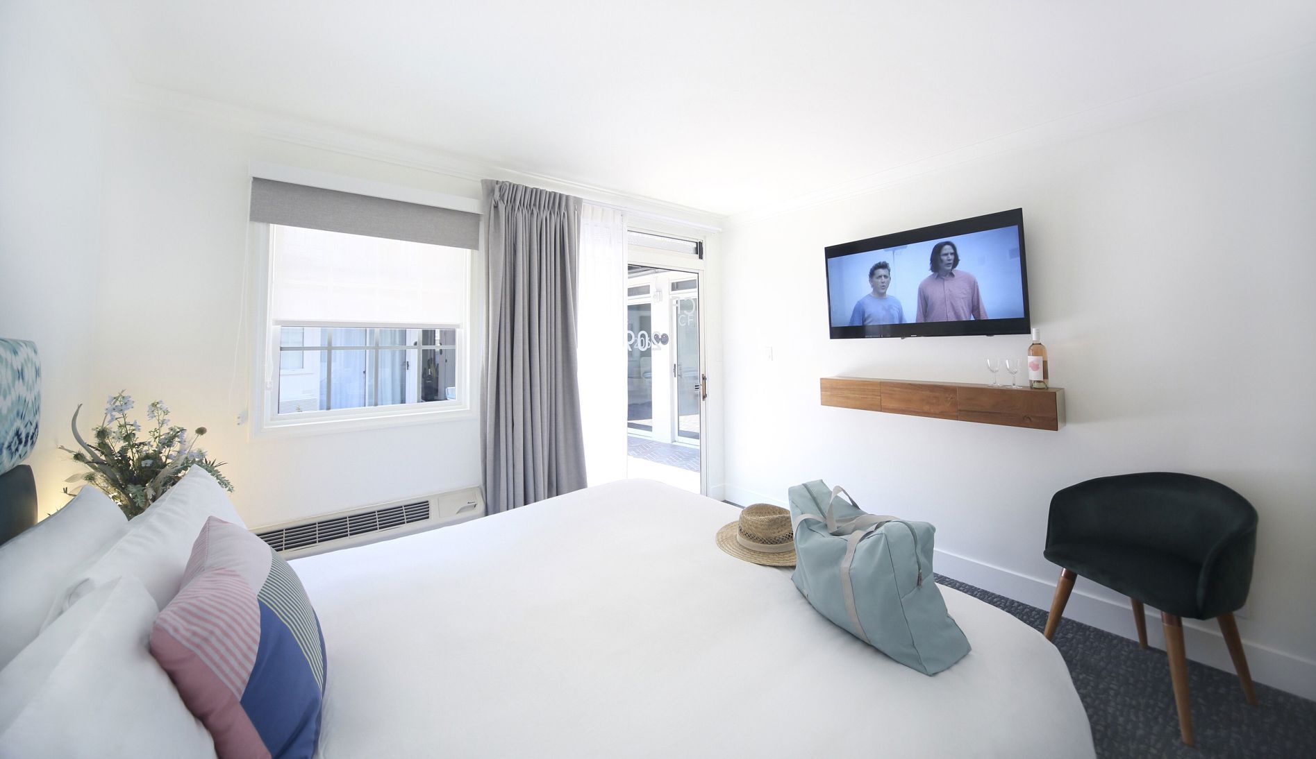 Blackout curtains, iron/ironing board, free WiFi, bed sheets