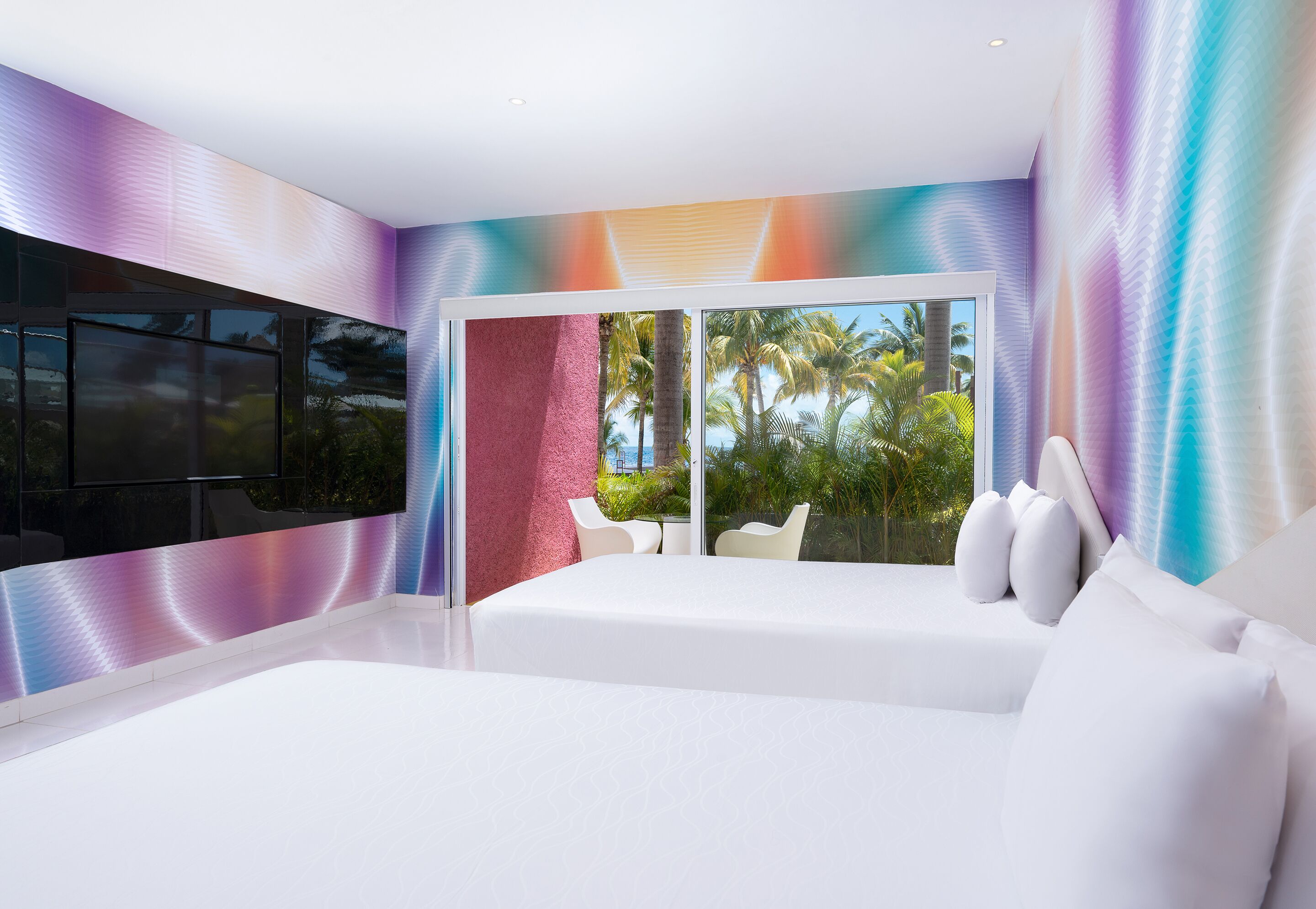 Trendy Ocean View | เครื่องนอนป้องกันสารก่อภูมิแพ้, มินิบาร์, ตู้นิรภัยในห้องพัก