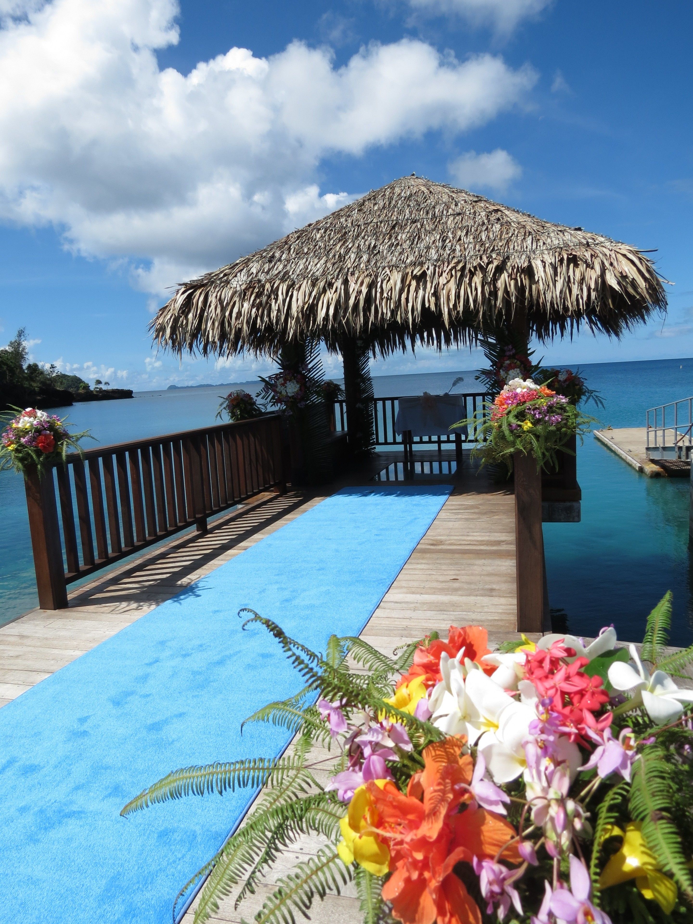 Outdoor wedding area