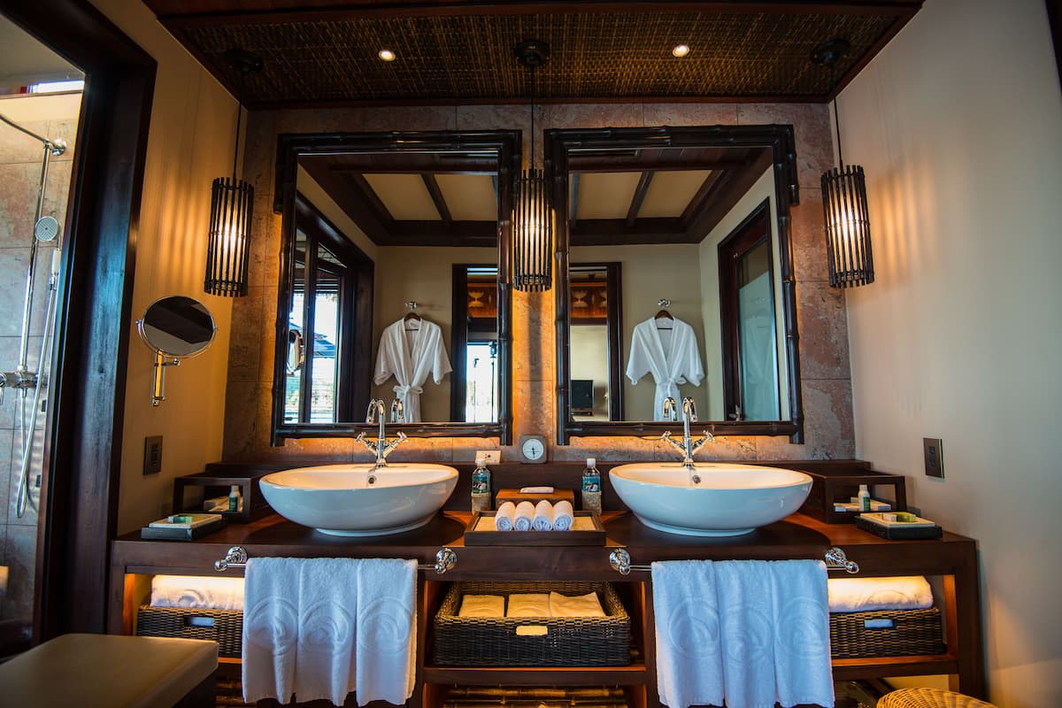 overwater bungalow | mini fridge