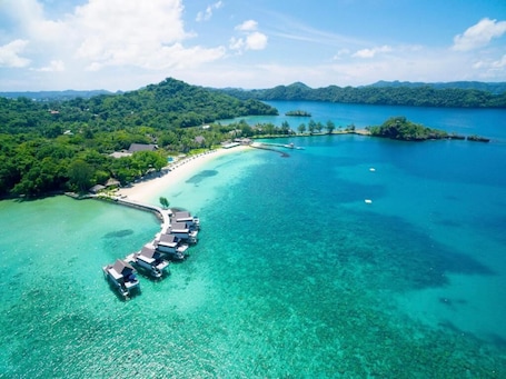 Aerial view. Palau Pacific Resort