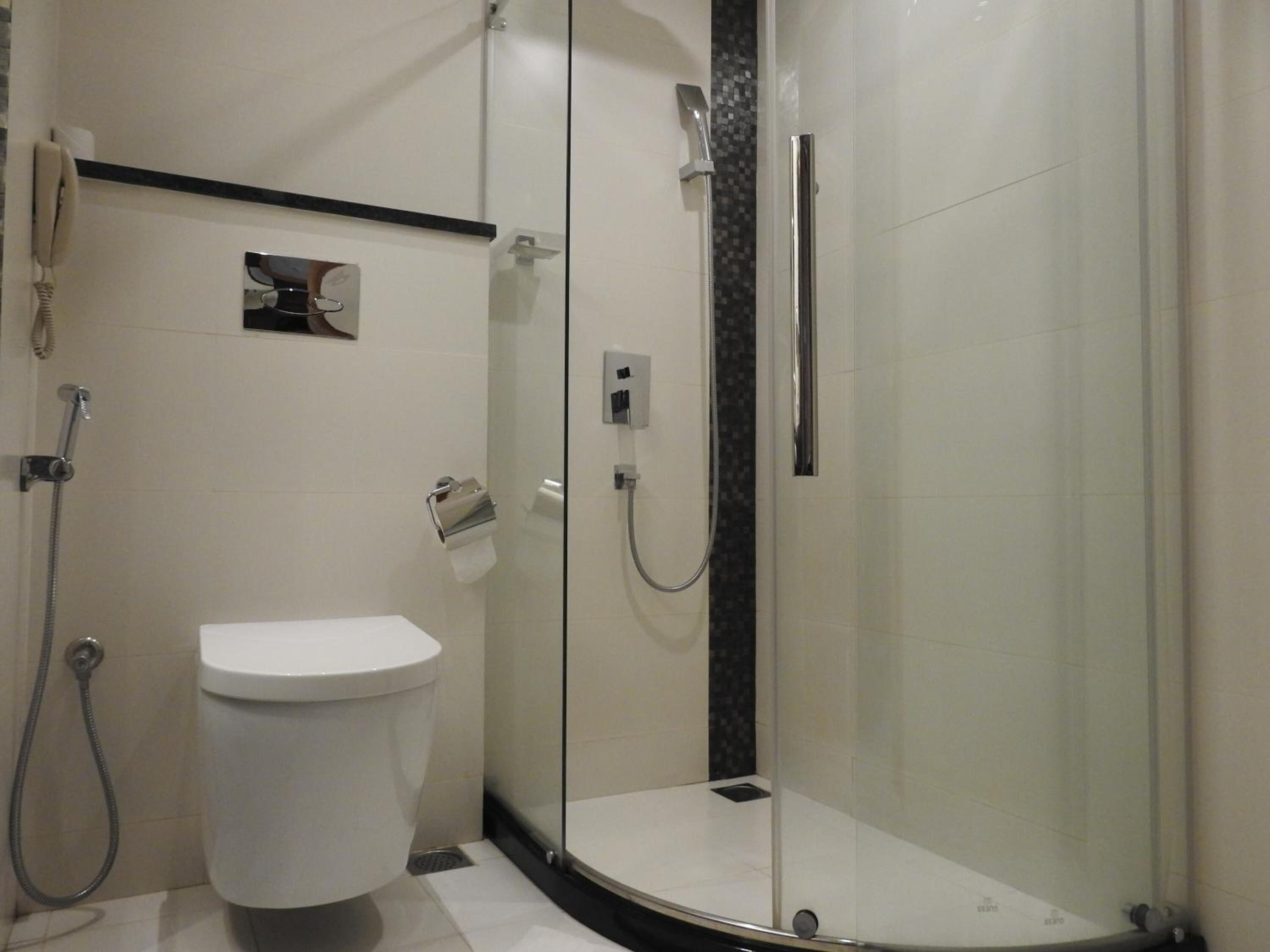 free toiletries, hair dryer, towels